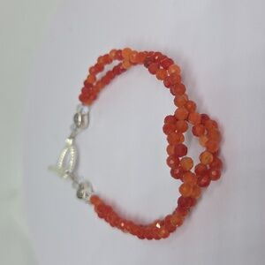 Love Knot Bracelet In  Faceted 4mm Gemstone.